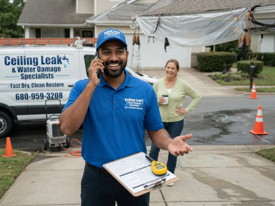 Ceiling Leak Cleanup Choctaw, OK FAQs